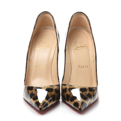 Christian Louboutin Patent Leopardino So Kate 120 Pumps 37 Brown 2 of 7