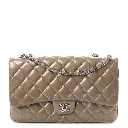 Chanel Patent Quilted 3 Jumbo Flap Light Brown 1 of 7