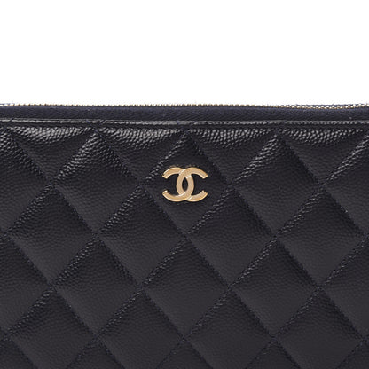 Chanel Caviar Quilted Large Gusset Zip Around Wallet Navy 10 of 11