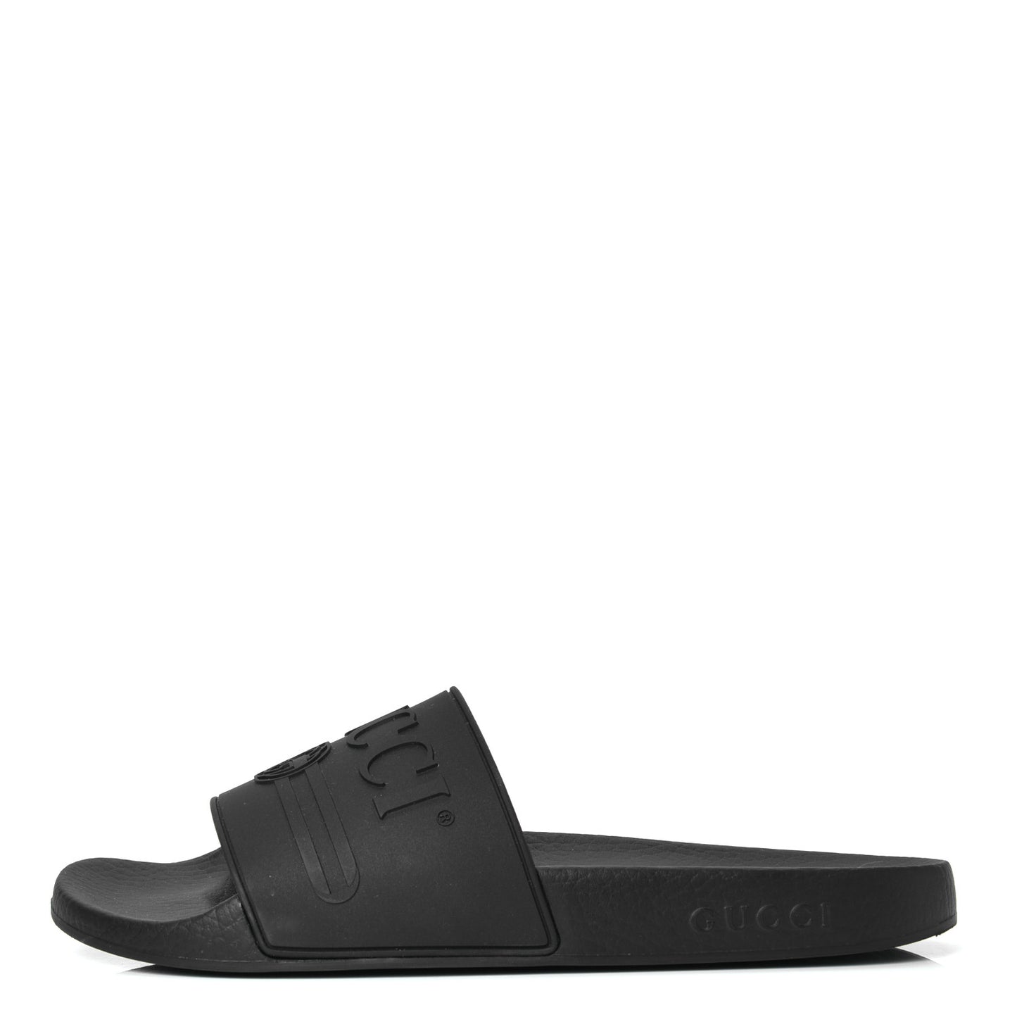 Rubber Womens Logo Slide Sandals 41 Black