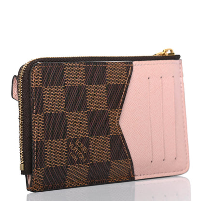 Louis Vuitton Damier Ebene Recto Verso Card Holder Rose Ballerine 2 of 4