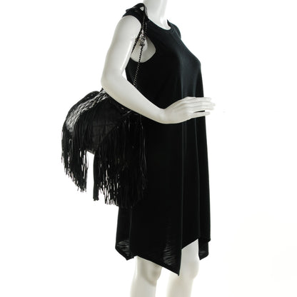Chanel Lambskin Quilted Western Baluchon Fringe Bag Black 2 of 8