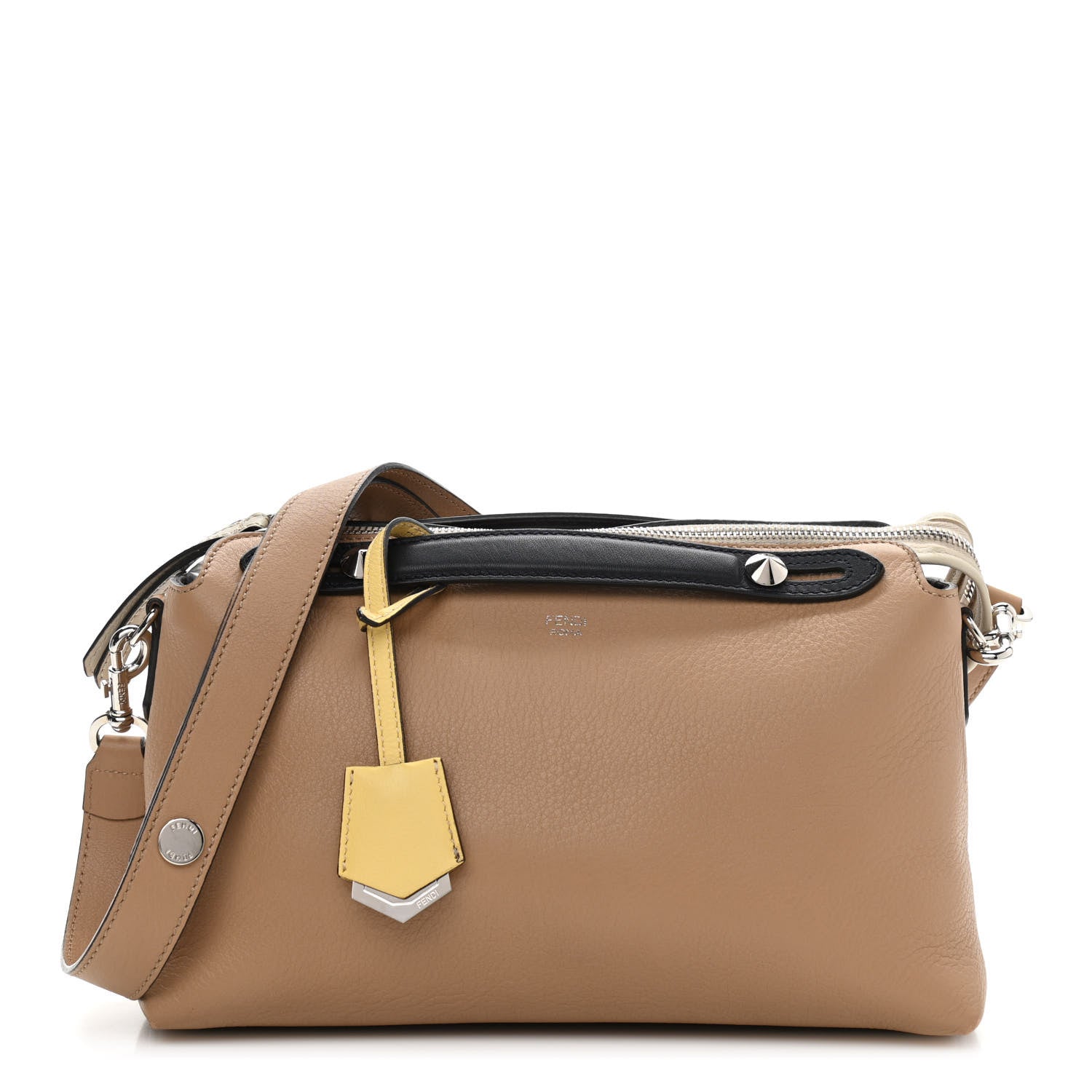 Fendi Vitello Dolce 4 Color Medium By The Way Boston Bag Sand Grano Multicolor 1 of 11