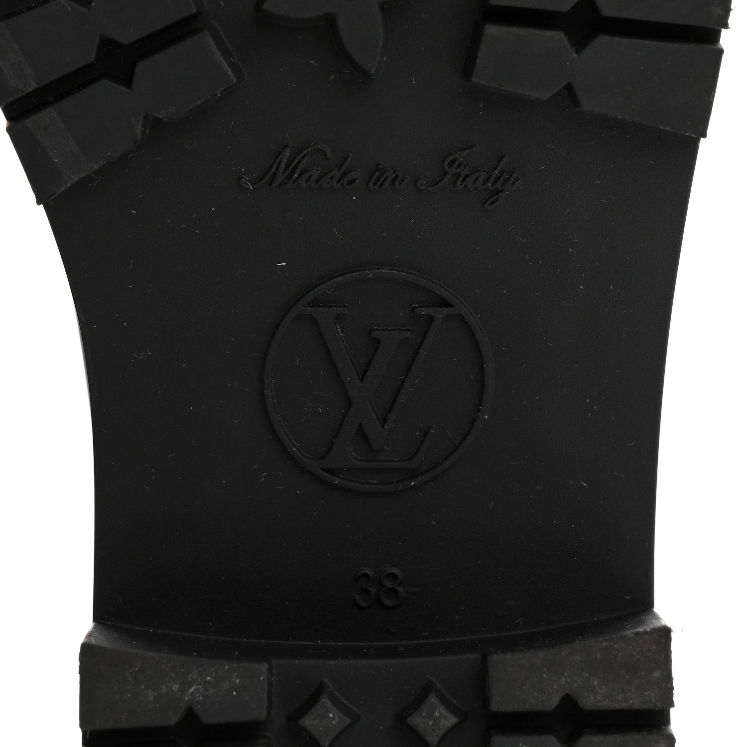Louis Vuitton Rubber Embossed Monogram Drops Flat Half Boots 38 Black 7 of 9