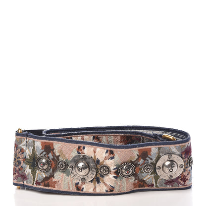 Christian Dior Canvas Embroidered Studded KaleiDiorscopic Shoulder Strap Multicolor 2 of 7
