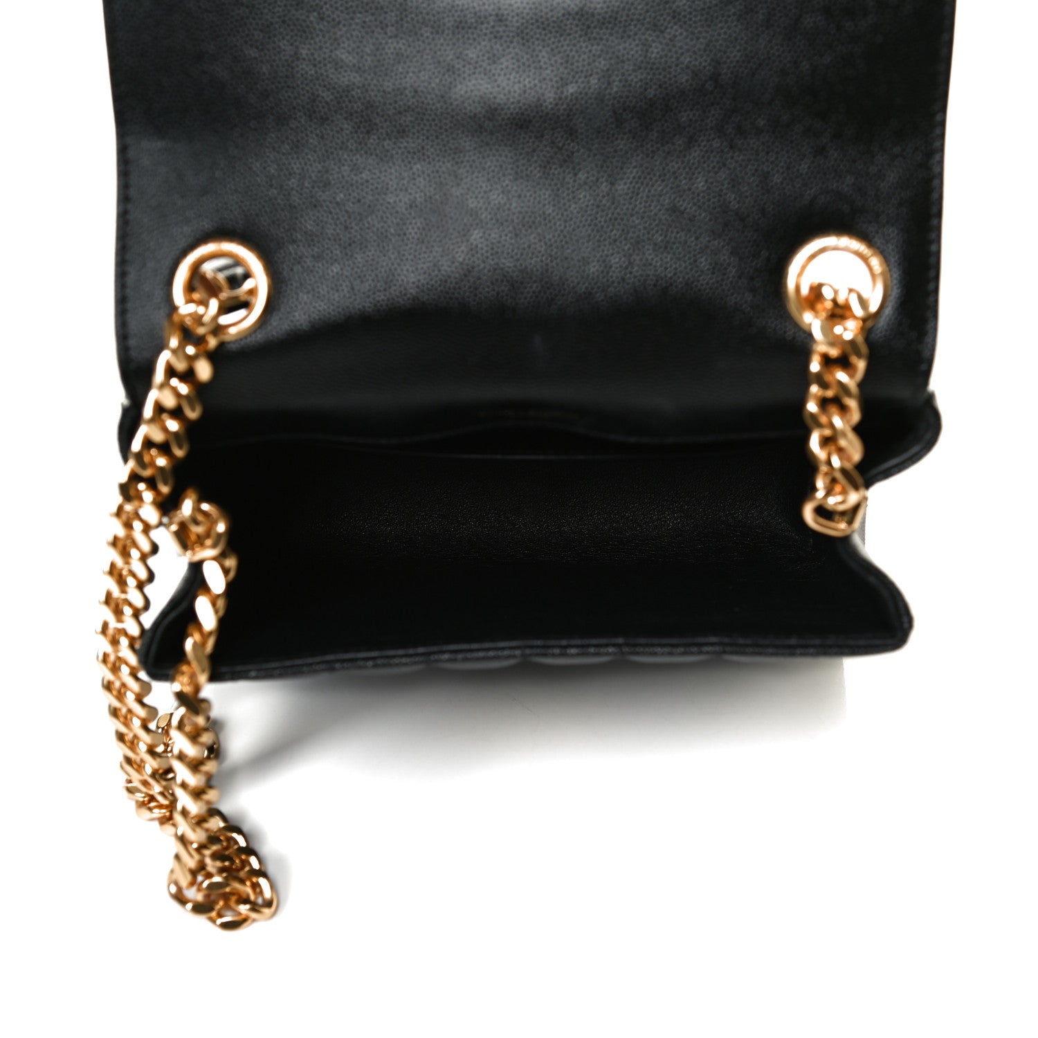 Saint Laurent Grain De Poudre Matelasse Monogram Medium Vicky Chain Bag Black 5 of 13