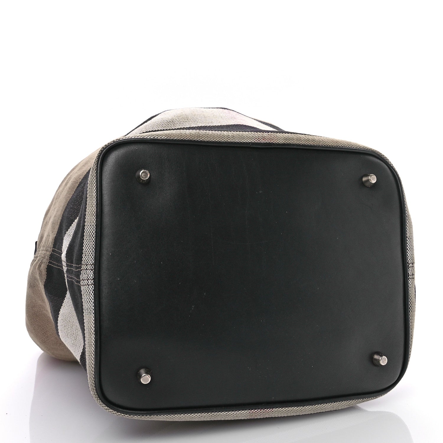 Burberry Canvas Mega Check Medium Ashby Hobo Black 5 of 13