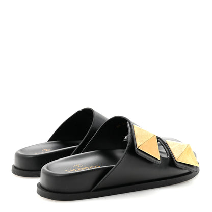 Valentino Garavani Nappa One Stud Slide Sandals 36.5 Black 5 of 10