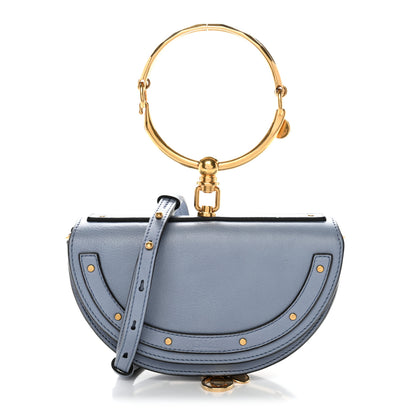 Chloe Calfskin Small Nile Bracelet Minaudiere Bag Washed Blue 1 of 13