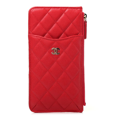 Chanel Caviar Quilted Classic iPhone Pouch Red 1 of 8