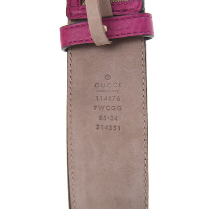 Gucci Monogram Interlocking G Belt 85 34 Fuchsia 3 of 5