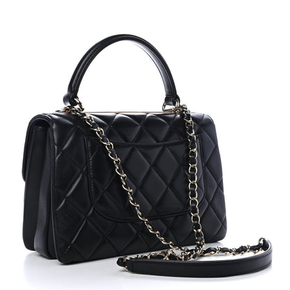Chanel Lambskin Quilted Small Trendy CC Dual Handle Flap Bag Black 2 of 4