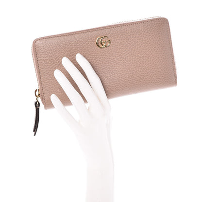 Gucci Dollar Calfskin GG Marmont Zip Around Wallet Porcelain Rose 2 of 10