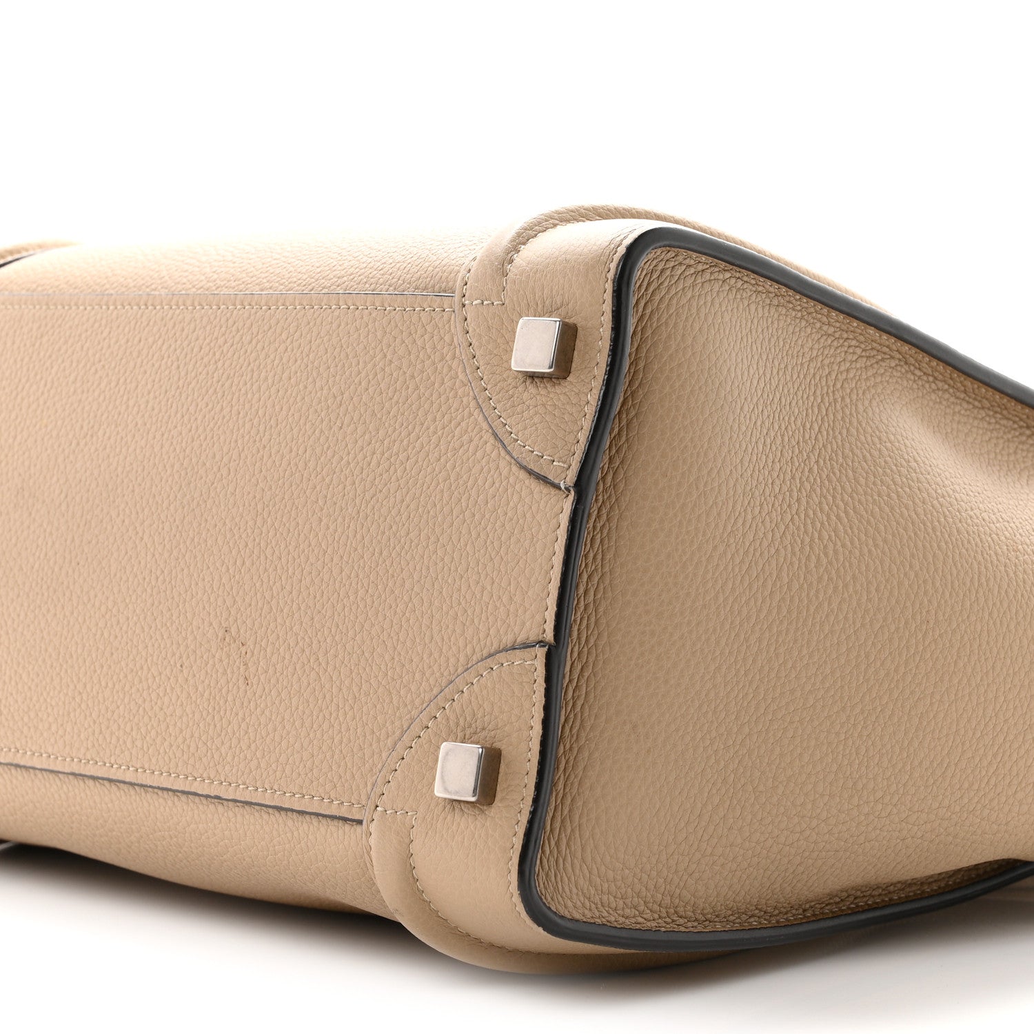 Celine Drummed Calfskin Micro Luggage Dune 10 of 11