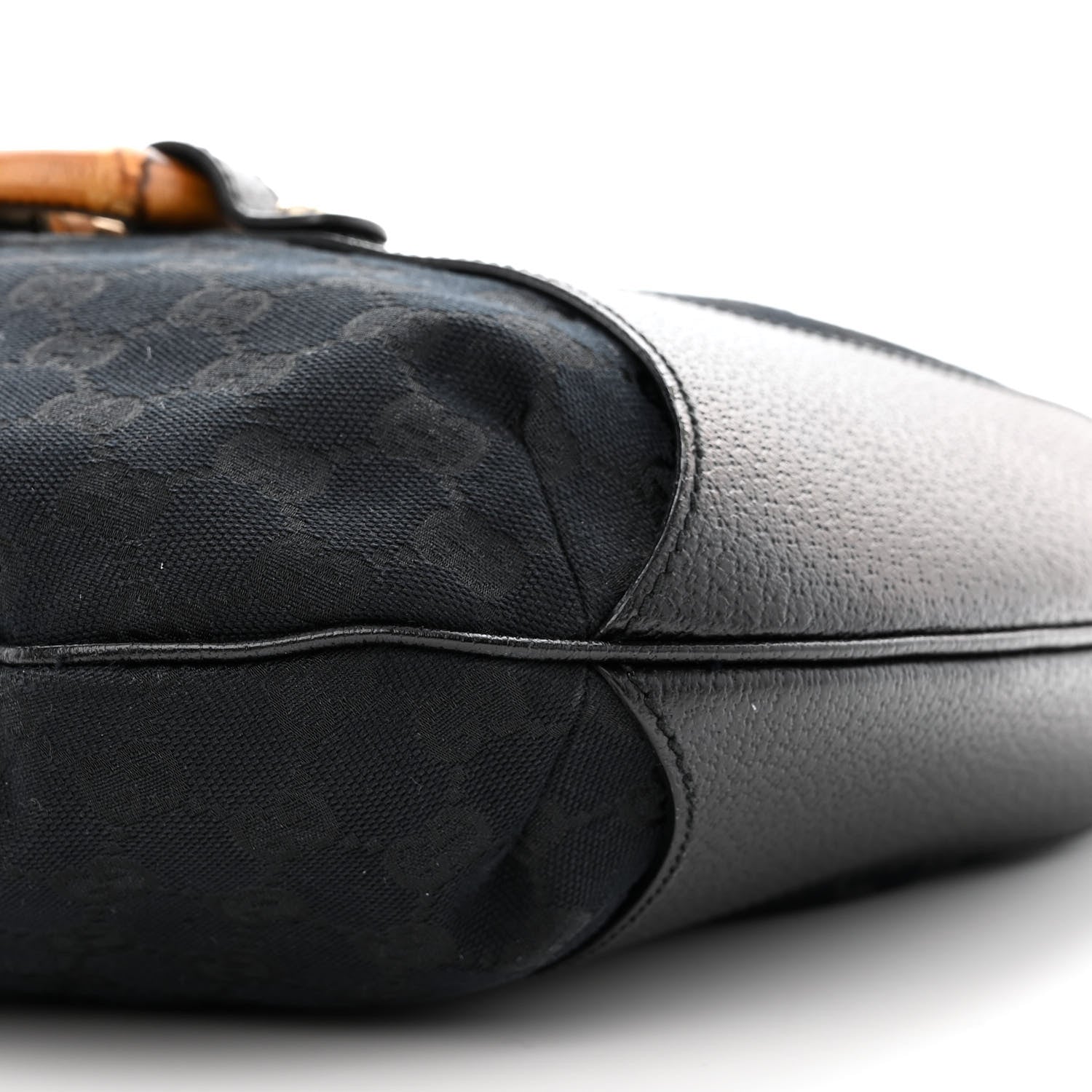 Gucci Monogram Bamboo Horsebit Amalfi Hobo Black 10 of 10