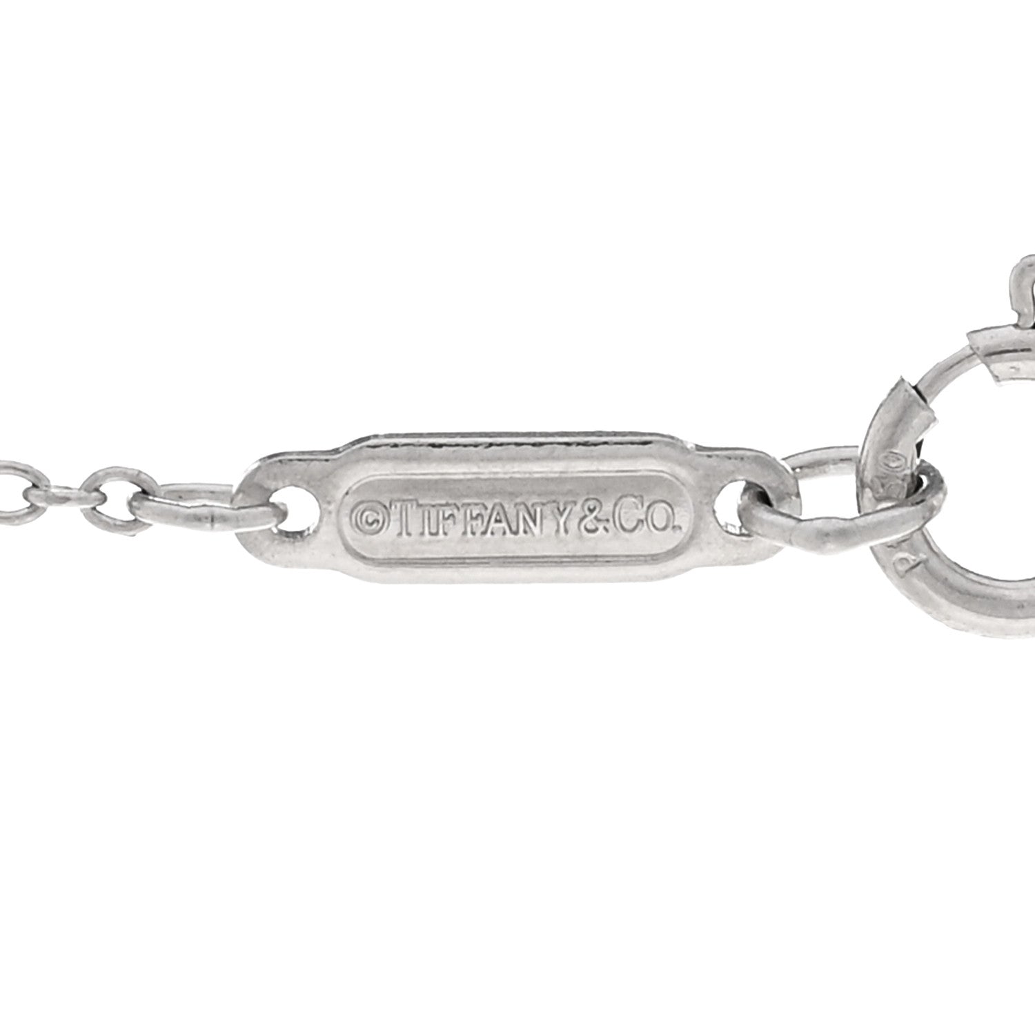 Tiffany Platinum Diamond Schlumberger Lynn Pendant Necklace 4 of 5