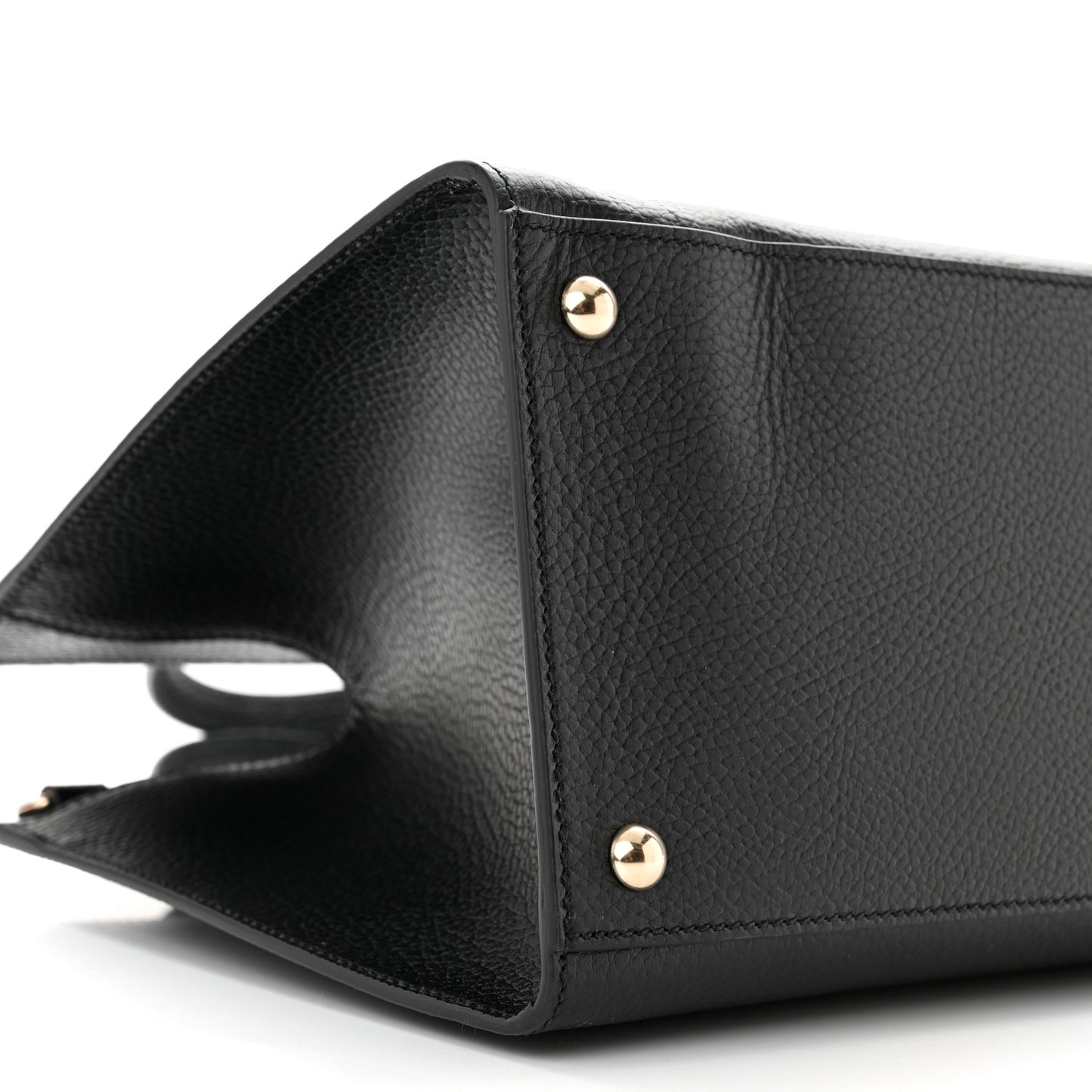 Dollar Calfskin Large Soho Top Handle Satchel Black