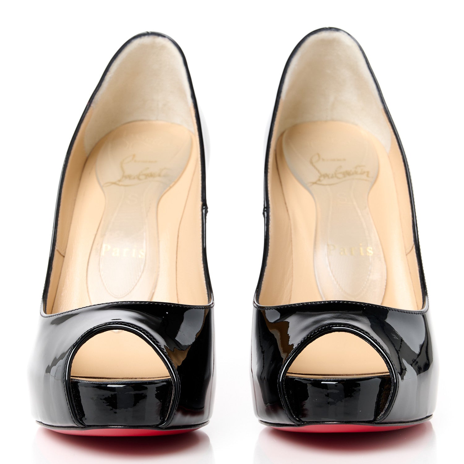 Christian Louboutin Patent New Very Prive 120 Pumps 36.5 Black Red 2 of 8