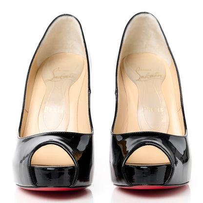 Christian Louboutin Patent New Very Prive 120 Pumps 36.5 Black Red 2 of 8
