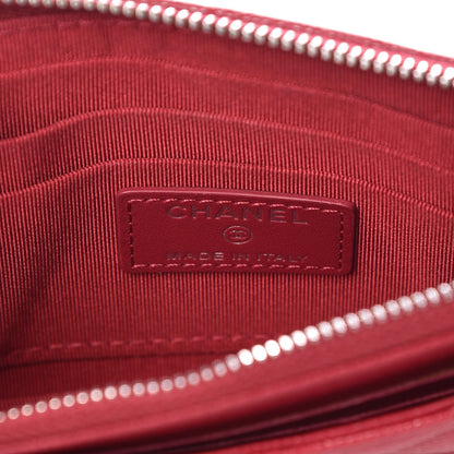 Chanel Iridescent Caviar Quilted Classic Zip Pouch Pink 6 of 8