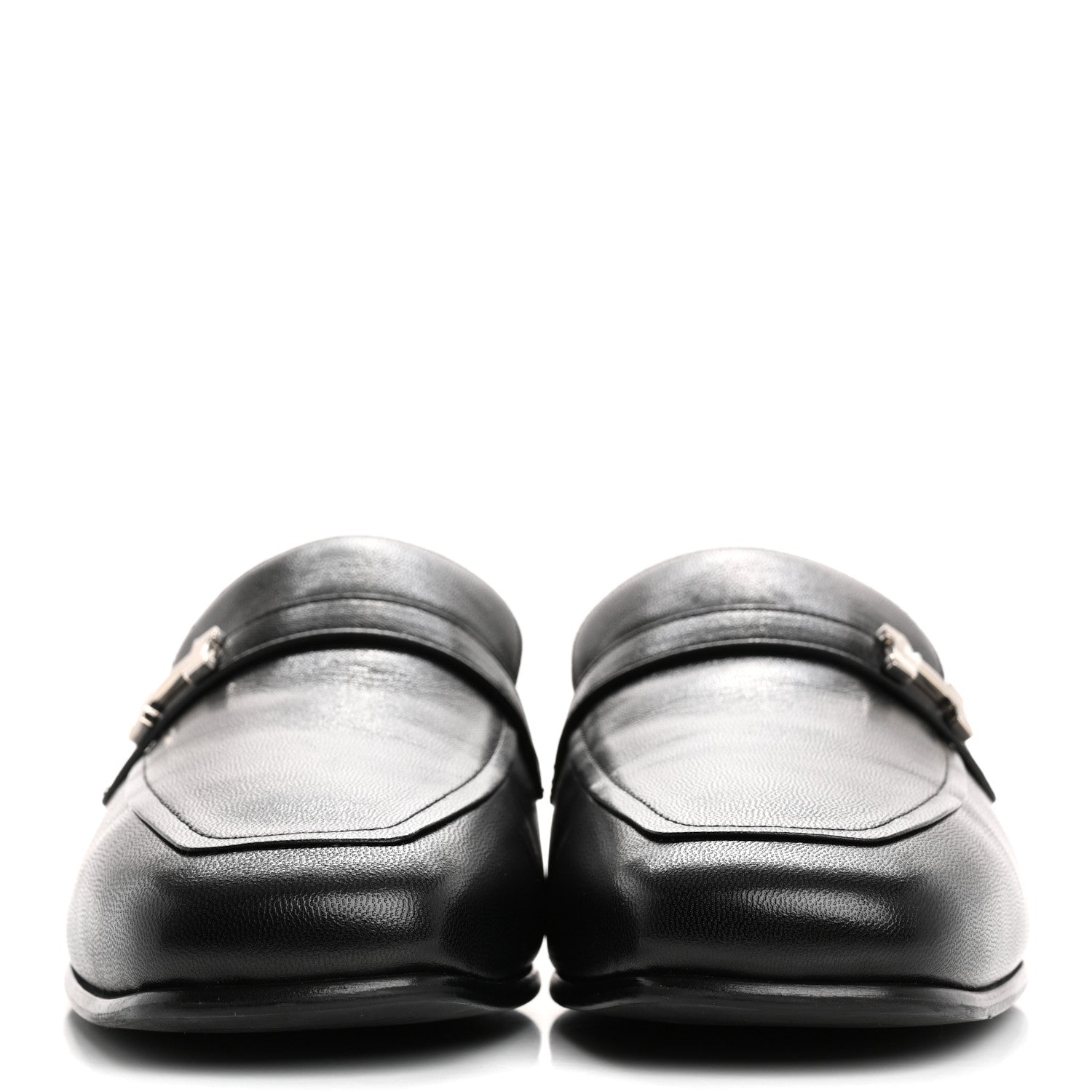 Hermes Goatskin Mens Giovanni Loafer 41 Black 3 of 10