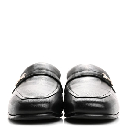 Hermes Goatskin Mens Giovanni Loafer 41 Black 3 of 10