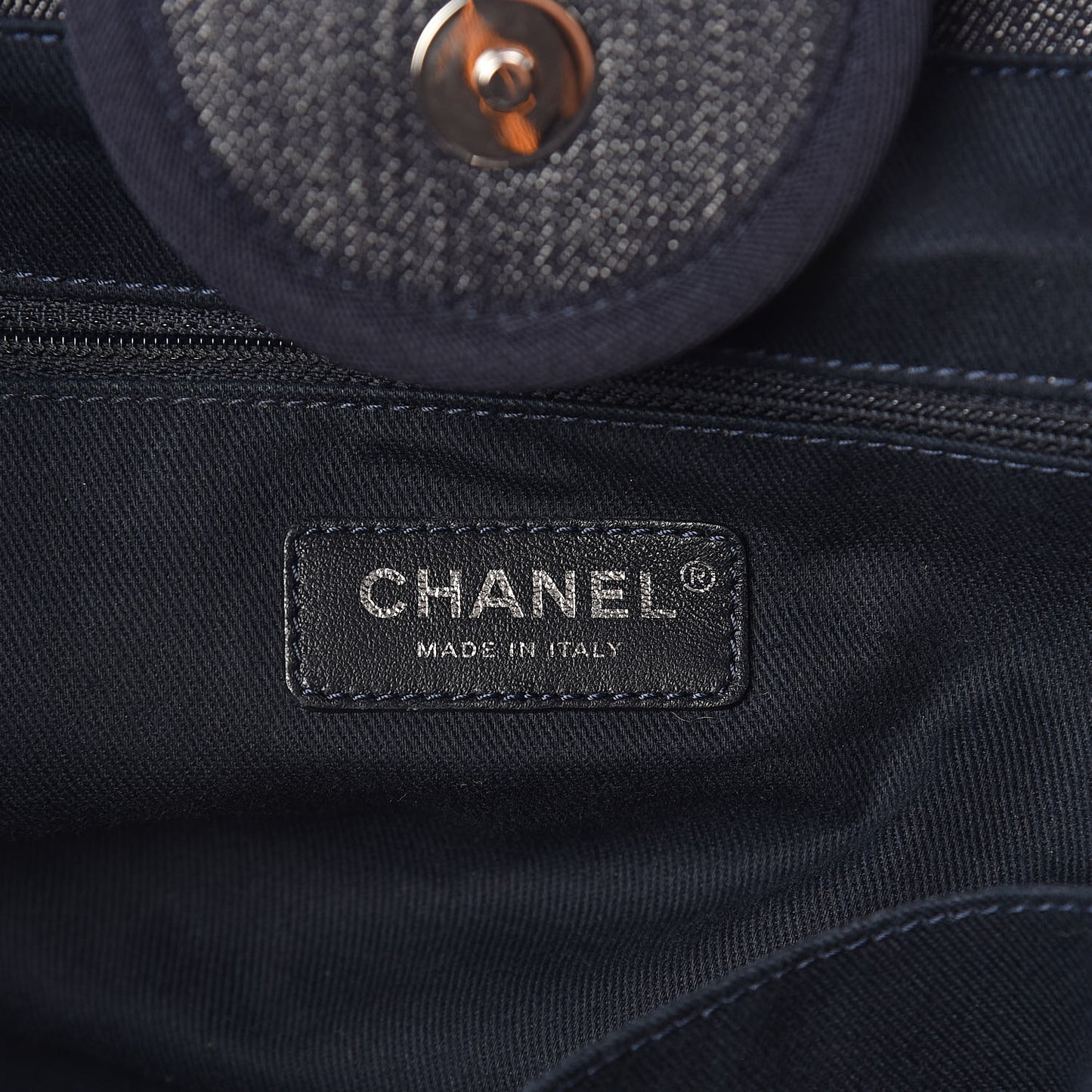 Denim Large Deauville Tote Dark Blue