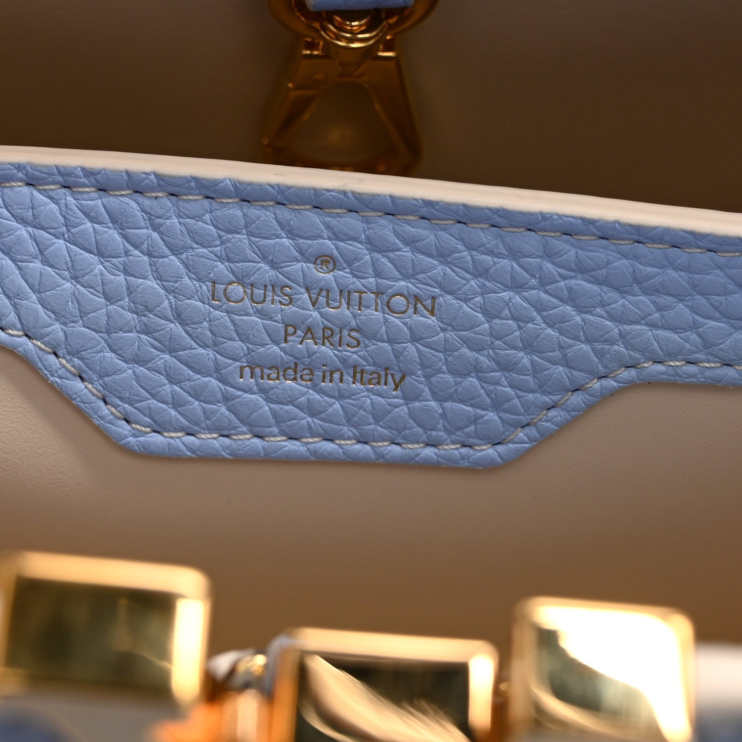 Louis Vuitton Taurillon MiniMe Capucines BB Candy Blue 8 of 11