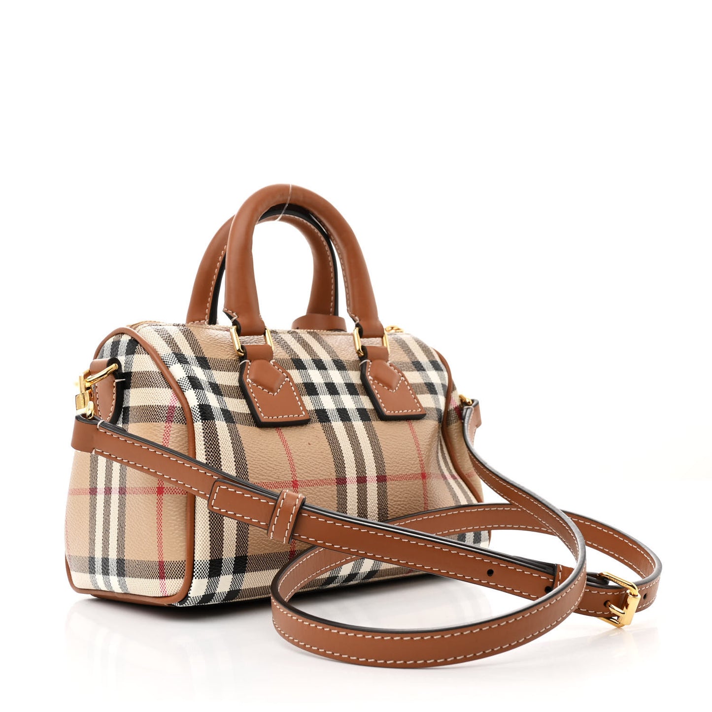 Vintage Check Mini Bowling Bag Briar Brown