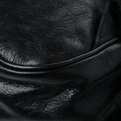 Gucci Fluffy Calfskin Mesh Nylon Medium Morpheus Double Buckle Backpack Black 10 of 14