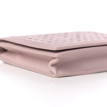 Bottega Veneta Nappa Intrecciato Checker Chain Wallet Deco Rose Quartz 6 of 8