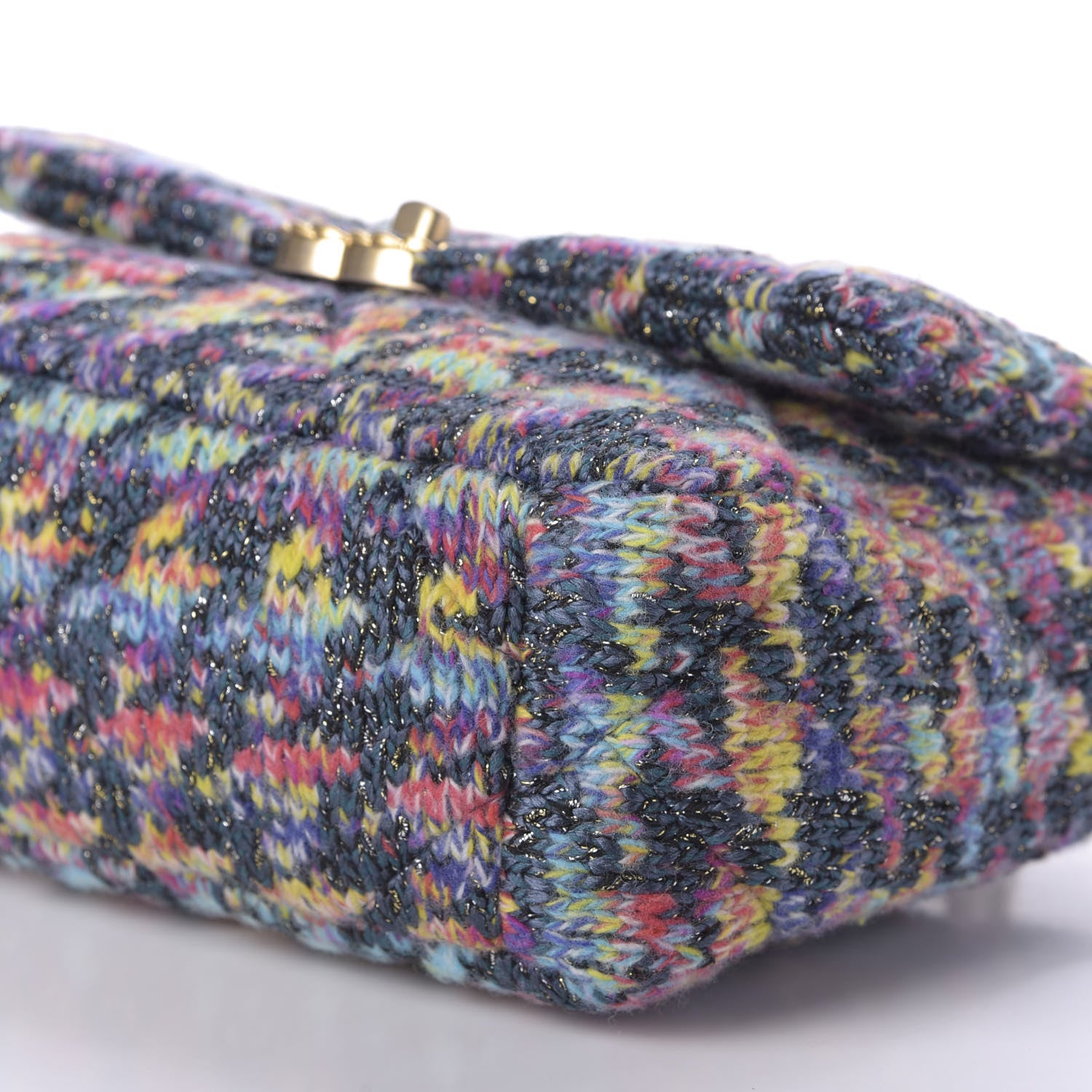 Chanel Tweed Quilted Medium Chanel 19 Flap Dark Multicolor 7 of 10