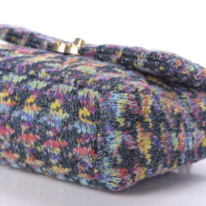 Chanel Tweed Quilted Medium Chanel 19 Flap Dark Multicolor 7 of 10