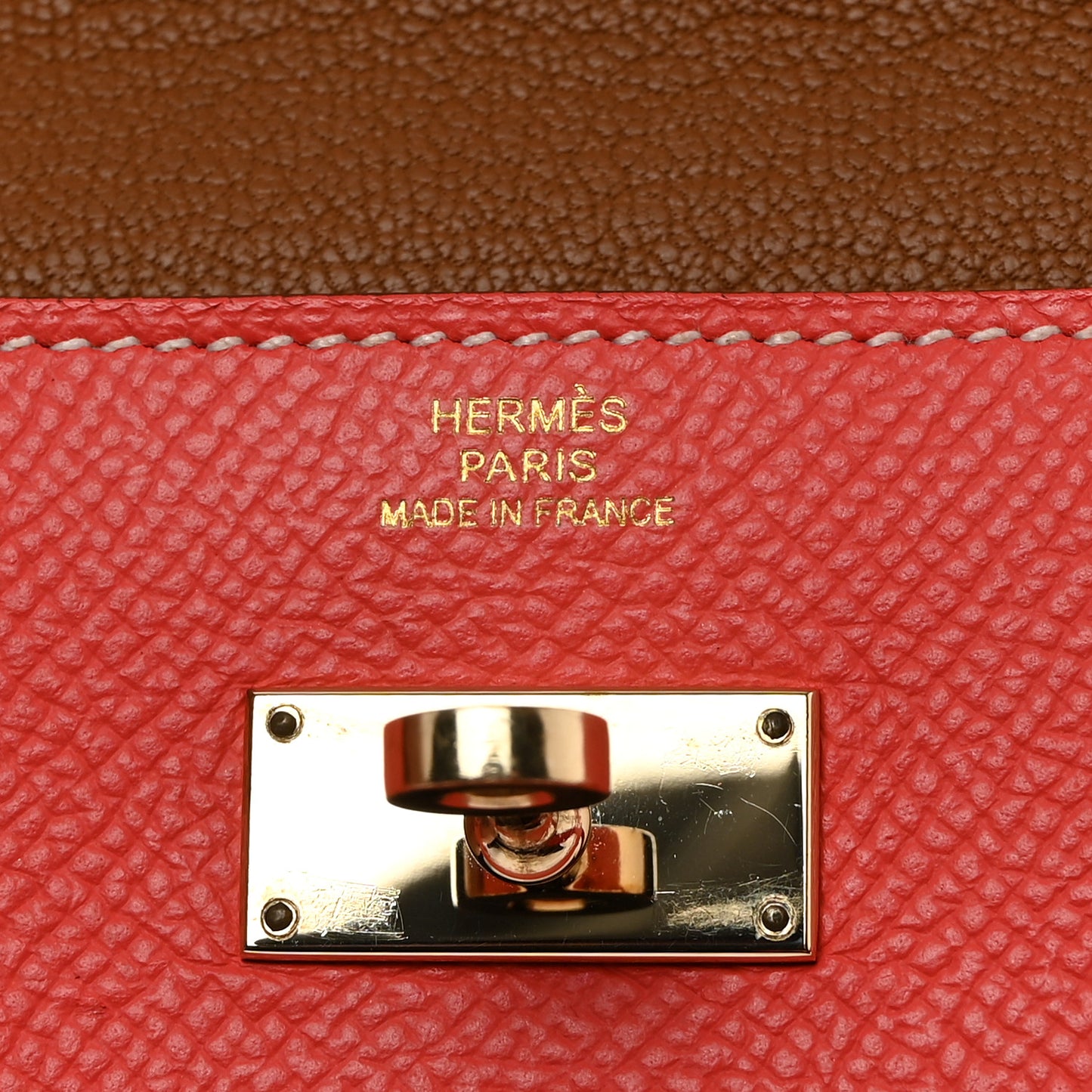 Epsom Verso Kelly Longue Wallet Rose Jaipur Gold