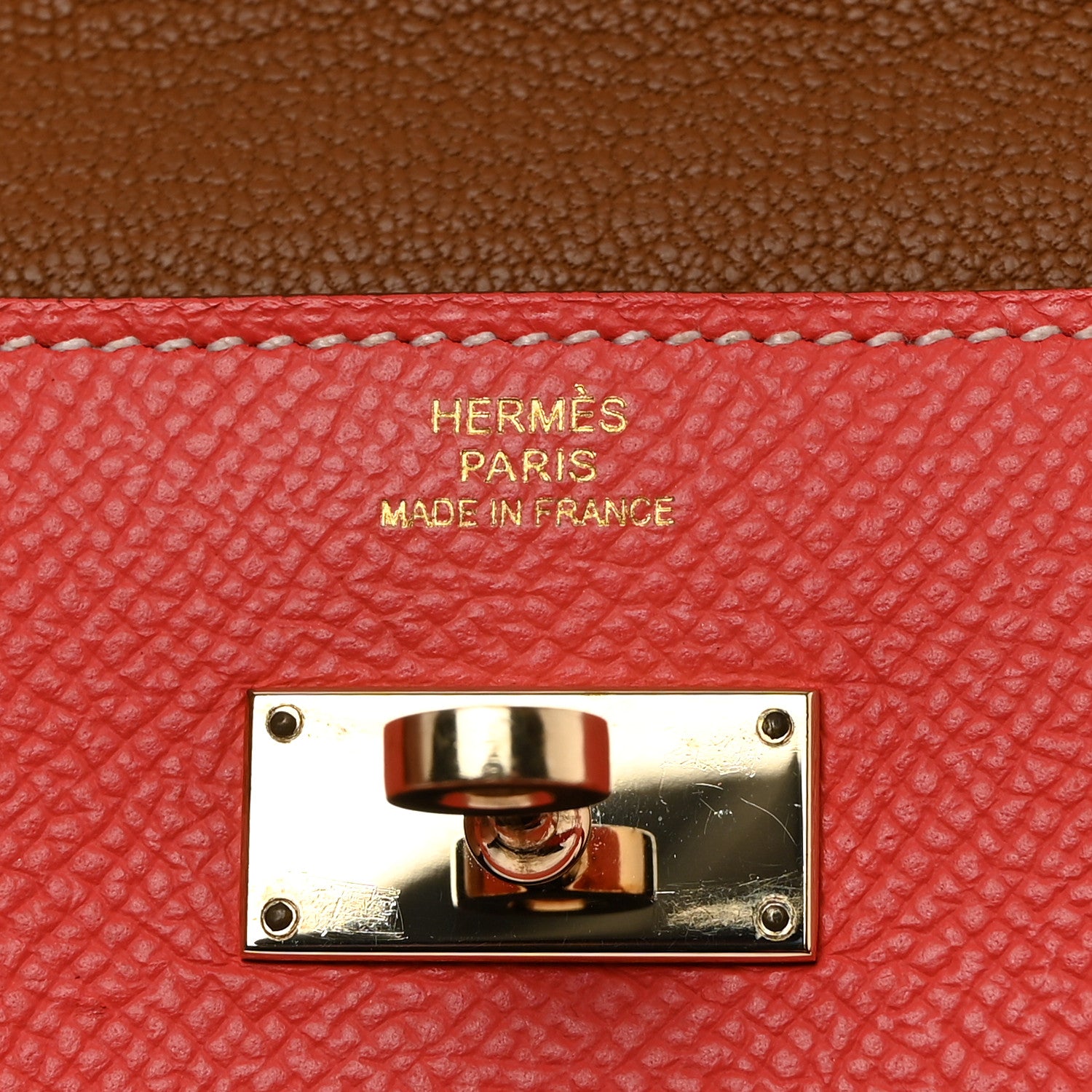Hermes Epsom Verso Kelly Longue Wallet Rose Jaipur Gold 6 of 7