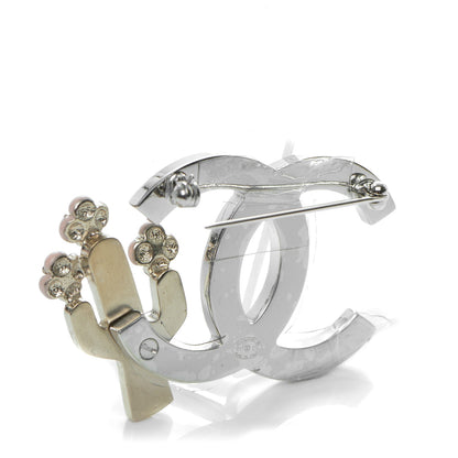 Chanel Enamel Cactus CC Brooch Green Gold 3 of 4