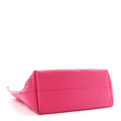 Christian Dior Calfskin Perforated Cannage Dioriva Tote Hot Pink 4 of 13