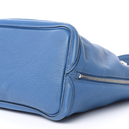 Alexander McQueen Pebbled Calfskin Skull Padlock Tote Blue 9 of 18
