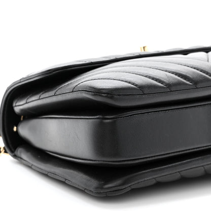 Chanel Lambskin Chevron Quilted Small Trendy CC Dual Handle Flap Bag Black 9 of 12