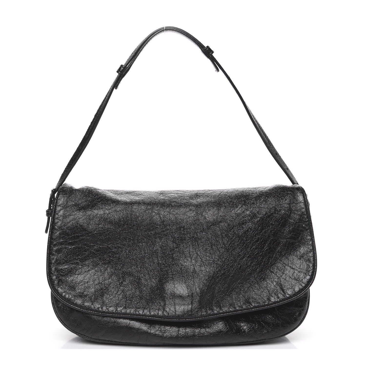 Bottega Veneta Patent Goatskin Intrecciato Shoulder Bag Black 1 of 10