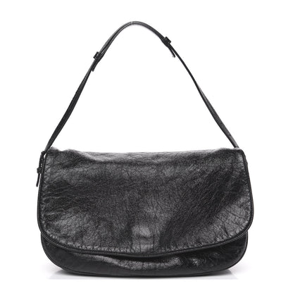 Bottega Veneta Patent Goatskin Intrecciato Shoulder Bag Black 1 of 10