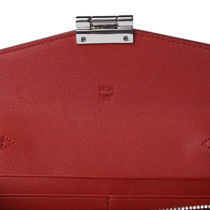 MCM Calfskin Ottomar Large Patricia Wallet On Chain Red 7 of 9