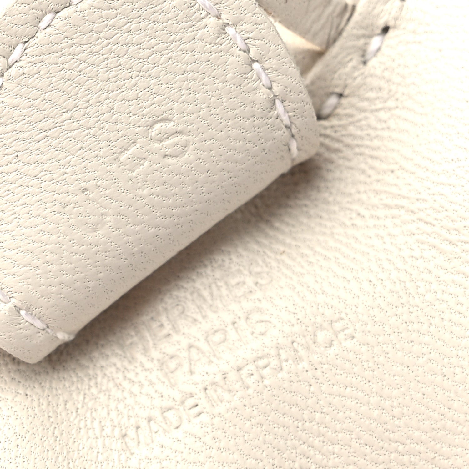 Hermes Milo Lambskin Grigri Rodeo Horse Bag Charm PM Craie 3 of 4