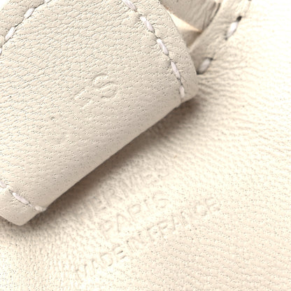 Hermes Milo Lambskin Grigri Rodeo Horse Bag Charm PM Craie 3 of 4