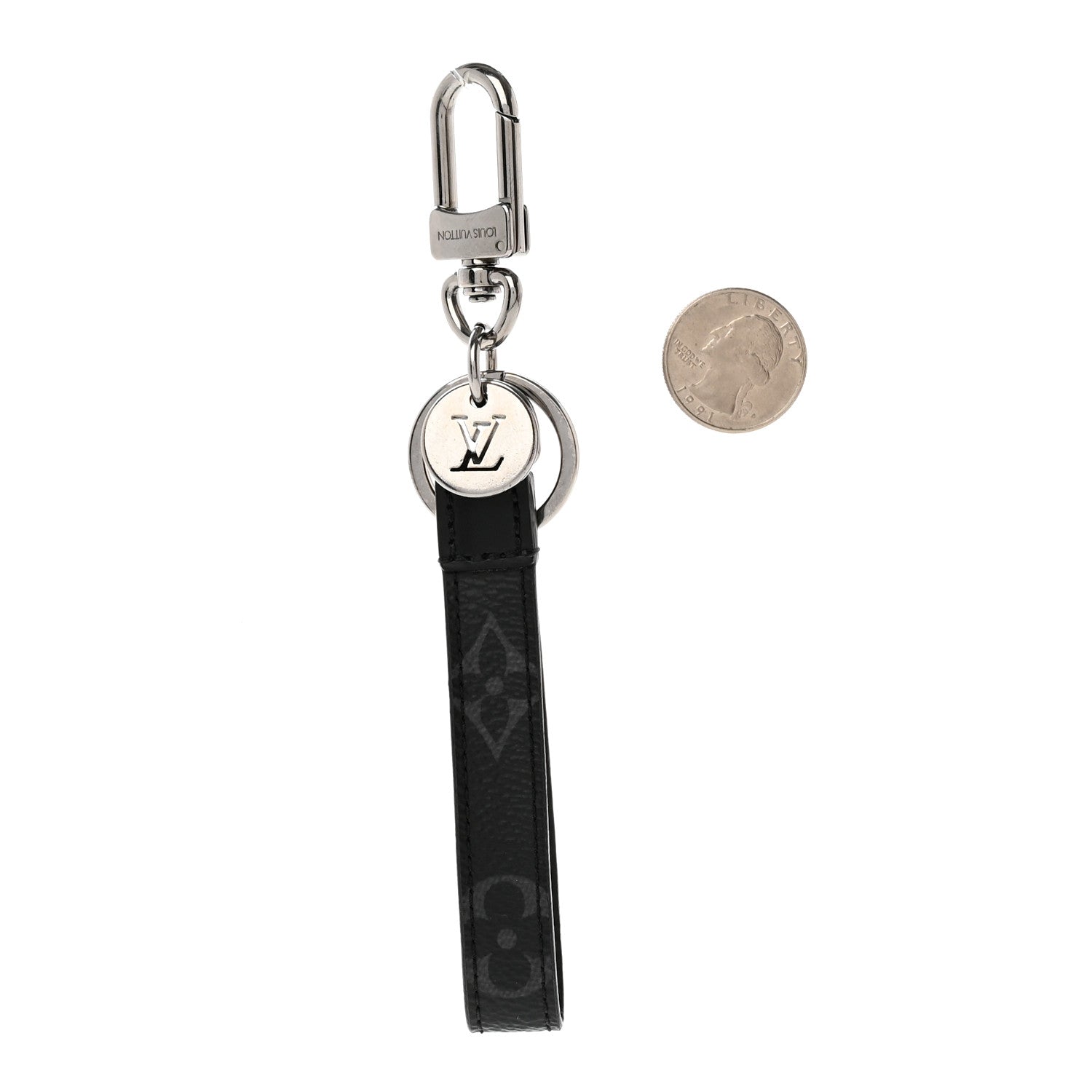 Louis Vuitton Monogram Eclipse Dragonne Bag Charm Key Holder 2 of 4