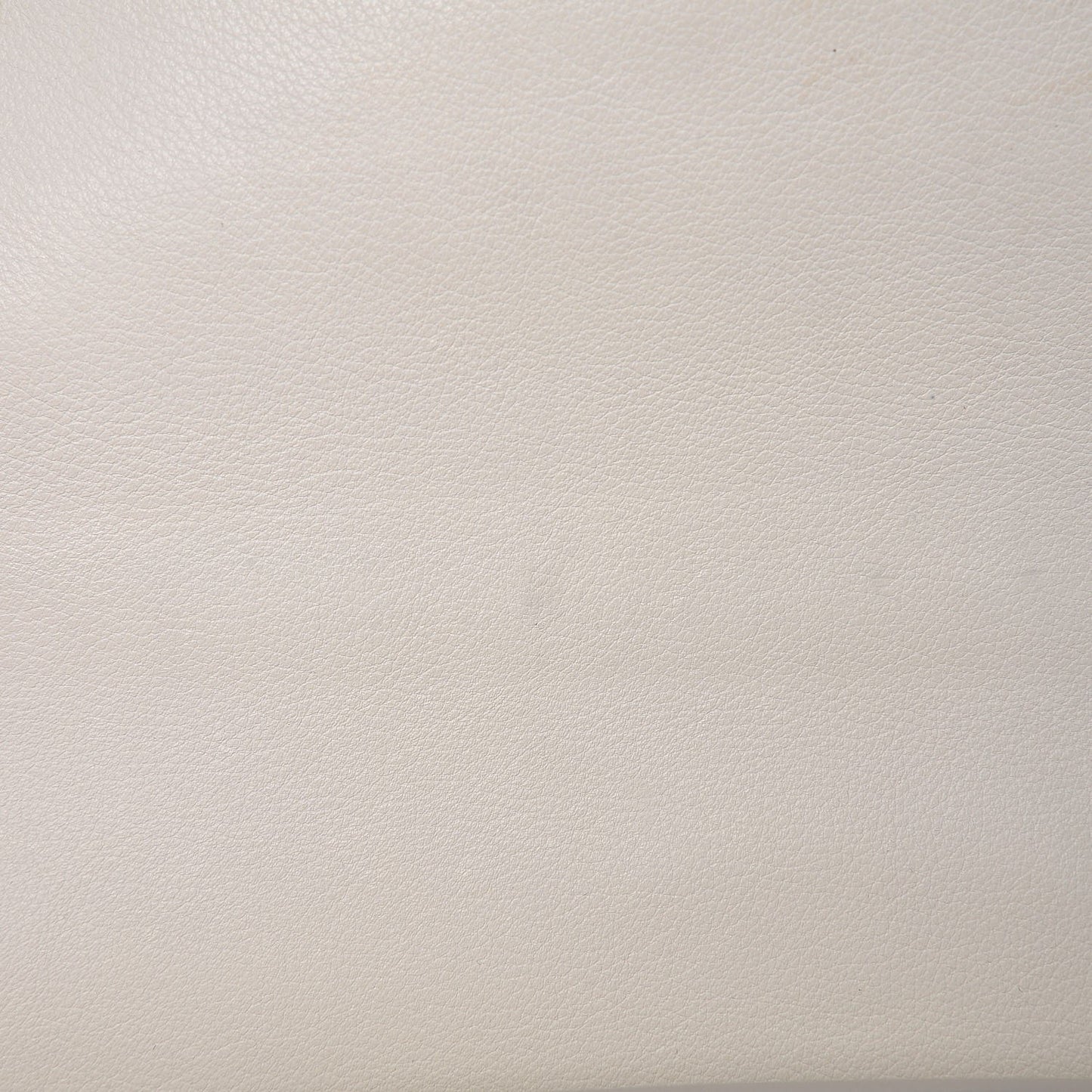 Grained Calfskin Top Handle Flap White