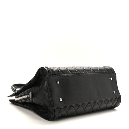 Chanel Calfskin Quilted Shopping Tote Black 4 of 11
