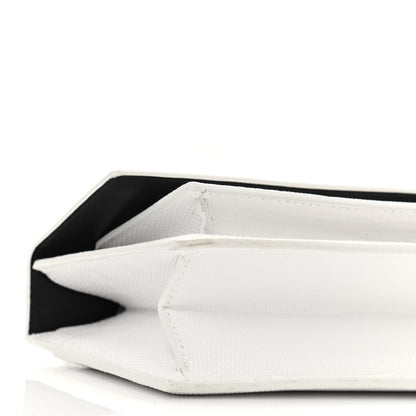 Balenciaga Patent Calfskin Lizard Embossed XS Sharp Top Handle Bag White 10 of 11