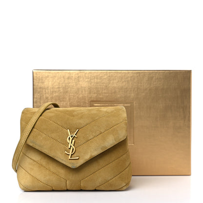 Saint Laurent Suede Toy Loulou Shoulder Bag Chartreuse 18 of 18