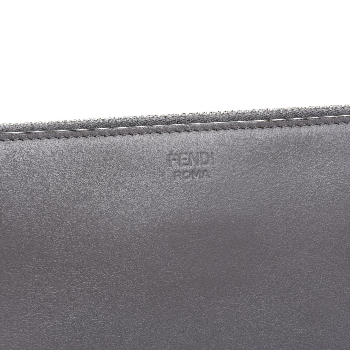 Calfskin Faces Pouch Grey